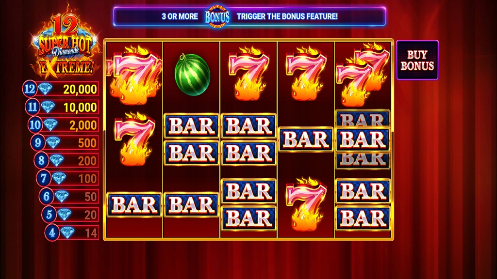 Screenshot of 12 Super Hot Diamonds Extreme Slot from Pariplay