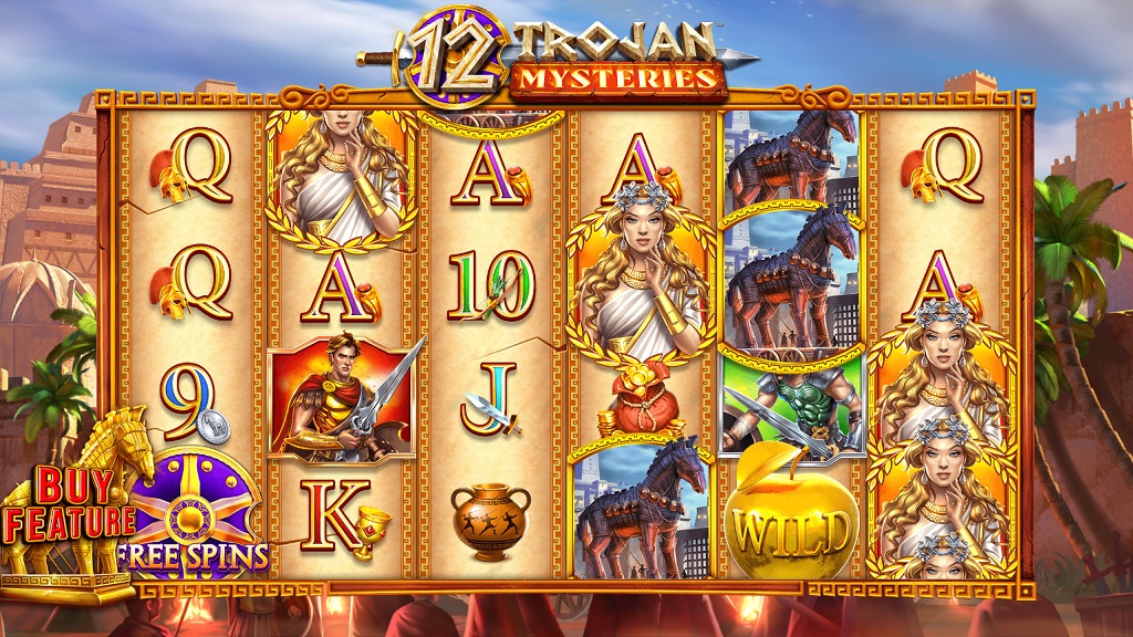 Screenshot of 12 Trojan Mysteries slot from Yggdrasil Gaming