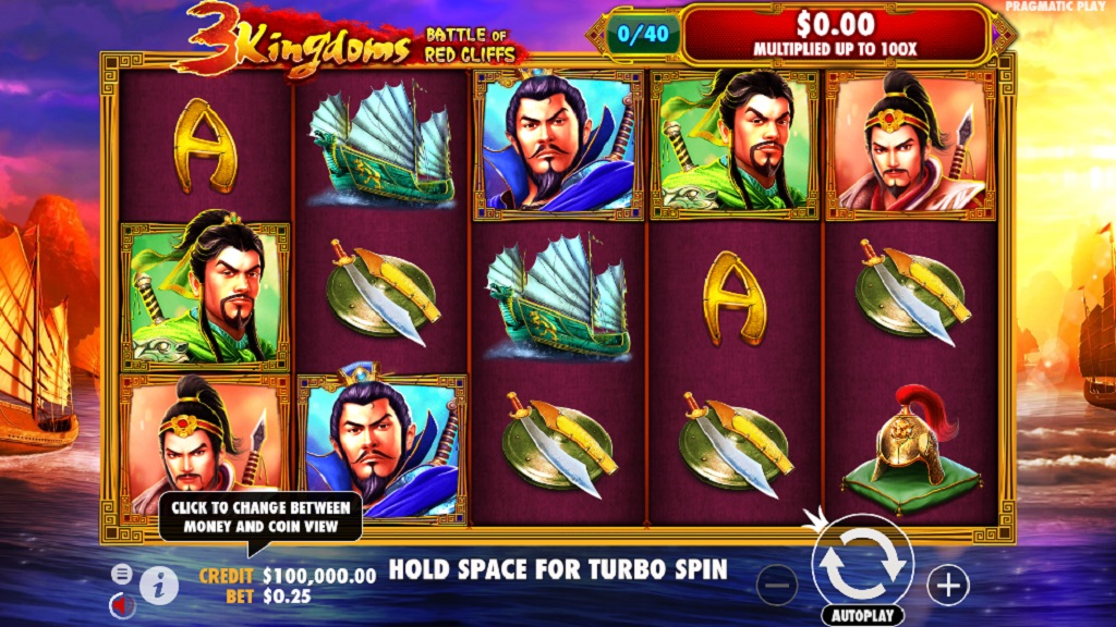 Screenshot of 3 Kingdoms – Battle of Red Cliffs slot from Pragmatic Play