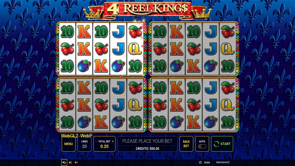 Screenshot of 4 Reel Kings slot from Green Tube