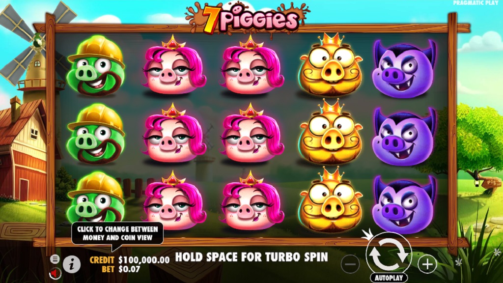 Screenshot of 7 Piggies slot from Pragmatic Play