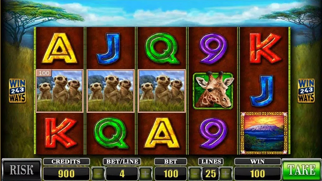 Screenshot of African Simba slot from Green Tube