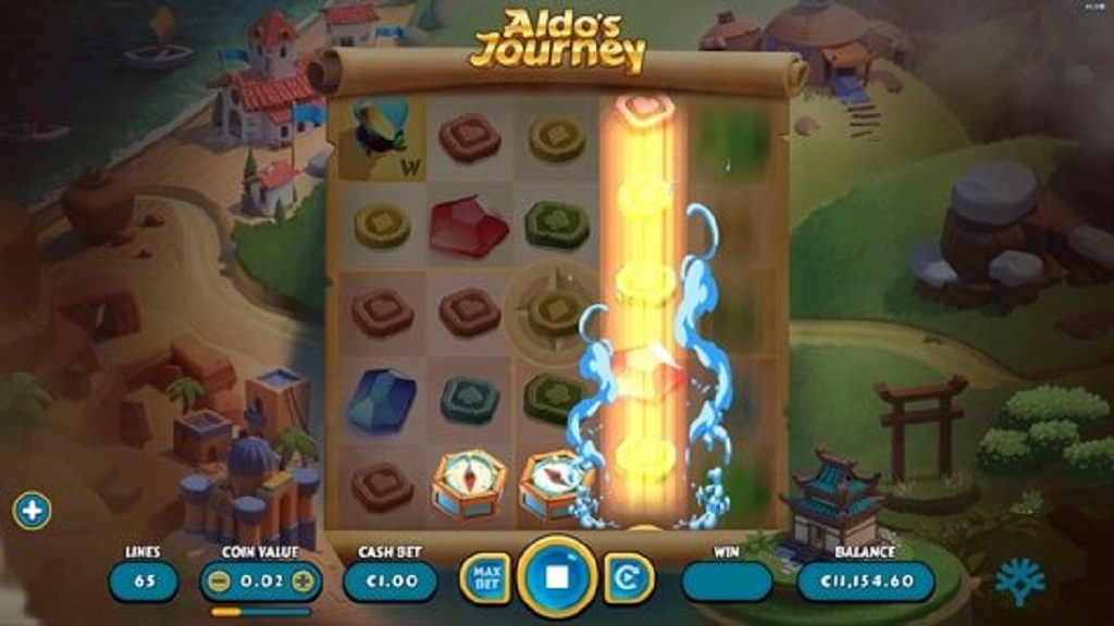 Screenshot of Aldo's Journey slot from Yggdrasil Gaming
