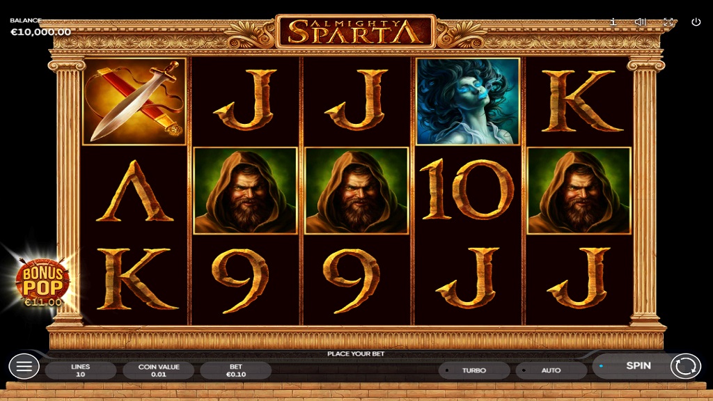 Screenshot of Almighty Sparta slot from Endorphina