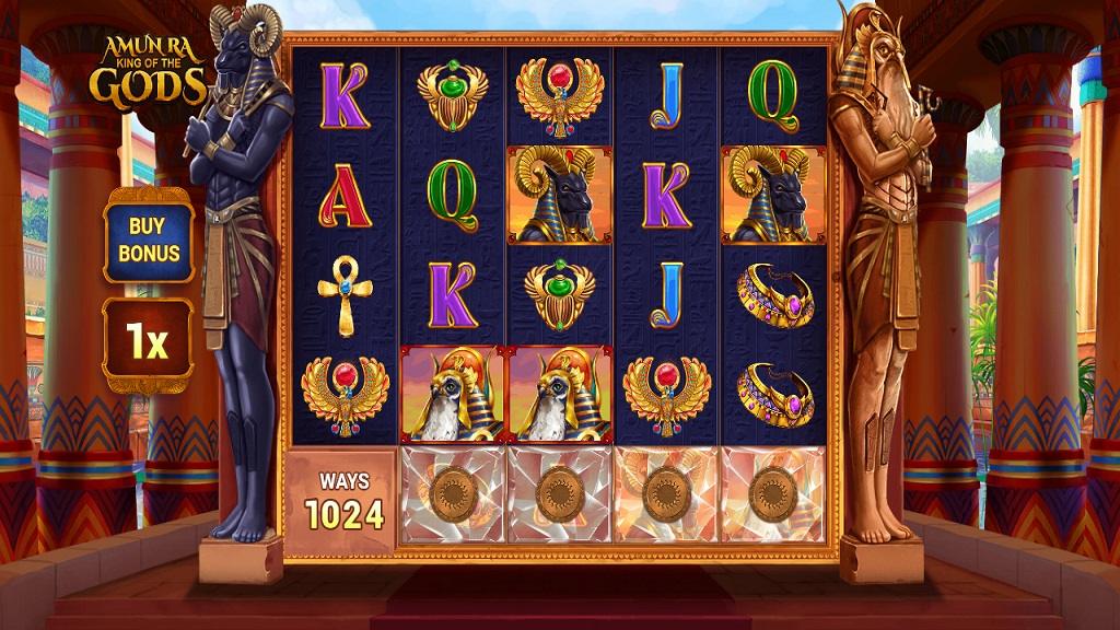 Screenshot of Amun Ra King of the Gods slot from Pariplay