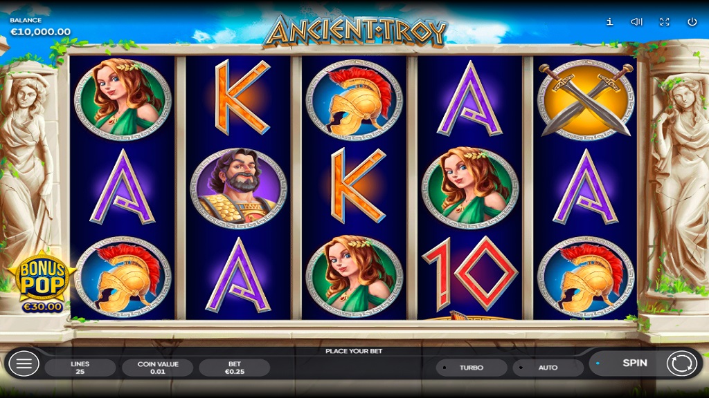Screenshot of Ancient Troy slot from Endorphina