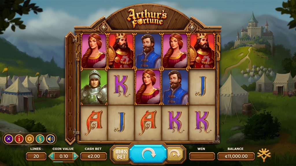 Screenshot of Arthur’s Fortune slot from Yggdrasil Gaming