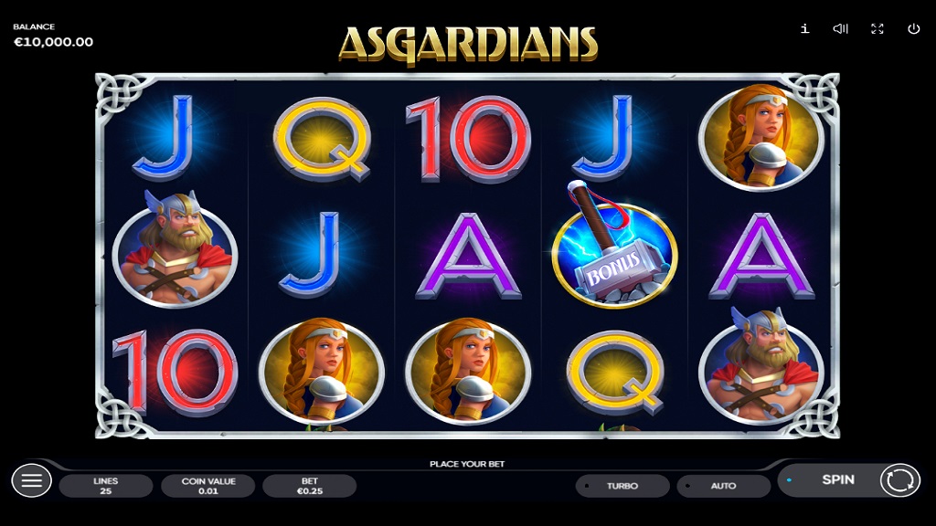 Screenshot of Asgardians slot from Endorphina