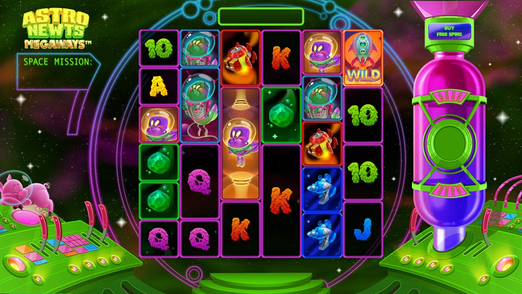 Screenshot of Astro Newts Megaways slot from IronDog