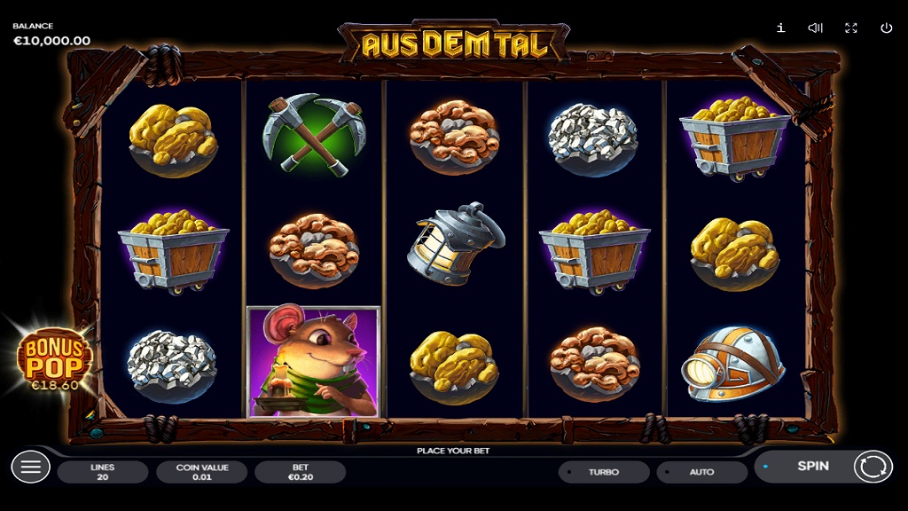 Screenshot of Aus Dem Tal slot from Endorphina