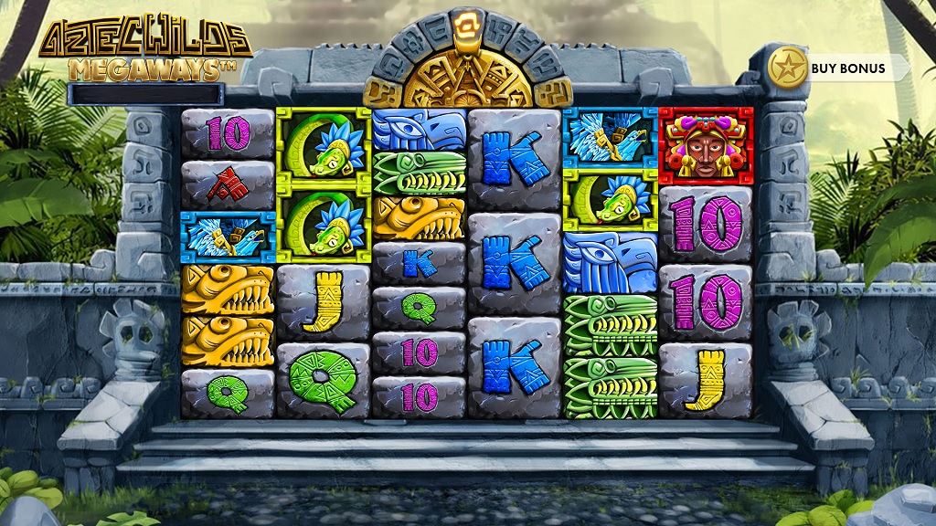 Screenshot of Aztec Wilds Megaways slot from IronDog