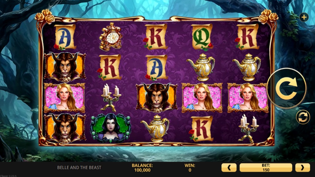 Screenshot of Belle and the Beast slot from High 5