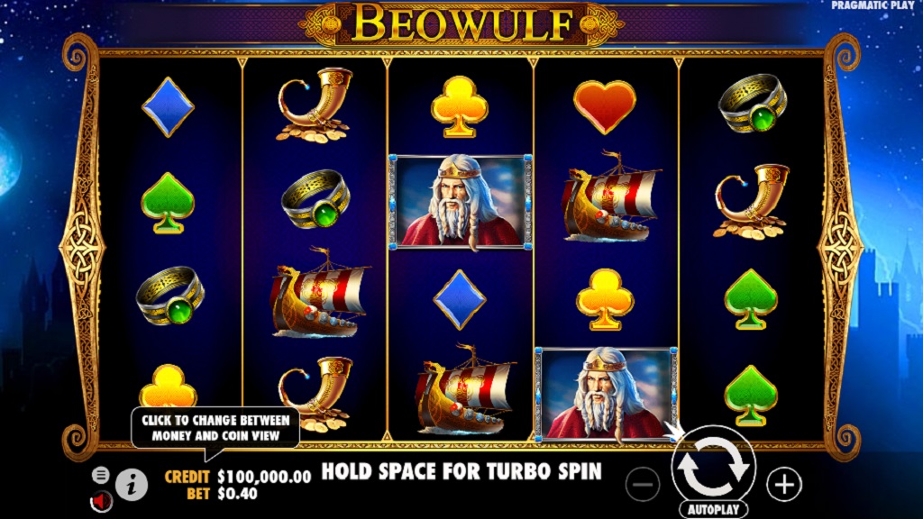 Screenshot of Beowulf slot from Pragmatic Play