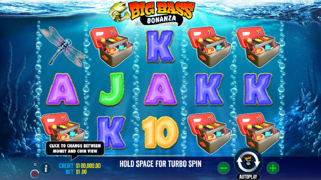 Screenshot of Big Bass Bonanza slot from Pragmatic Play