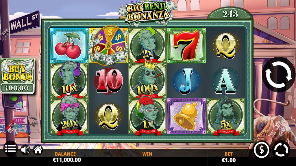 Screenshot of Big Benji Bonanza slot from Yggdrasil Gaming
