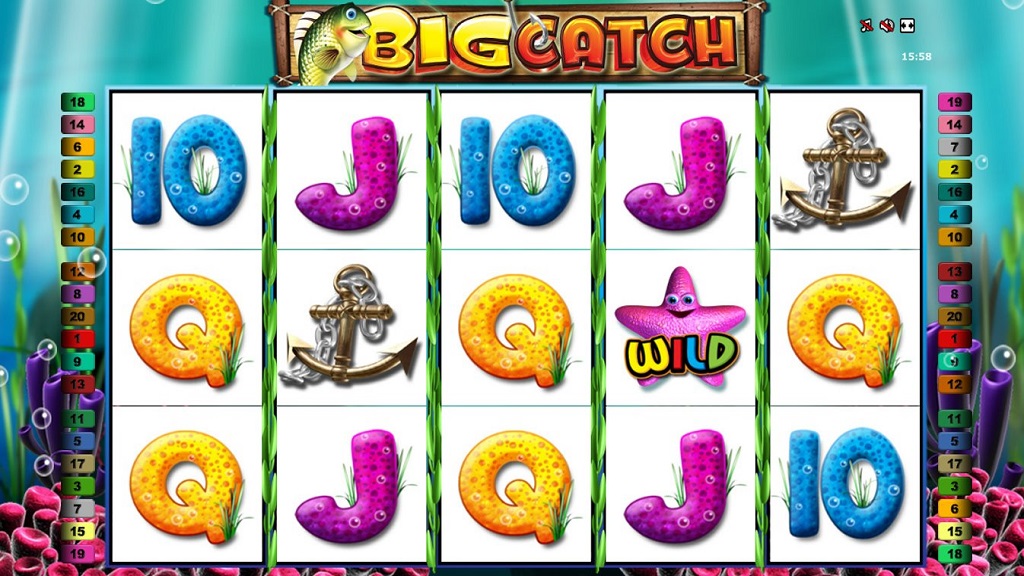 Screenshot of Big Catch slot from Green Tube