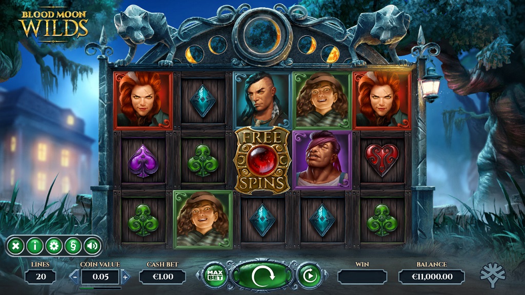 Screenshot of Blood Moon Wilds slot from Yggdrasil Gaming