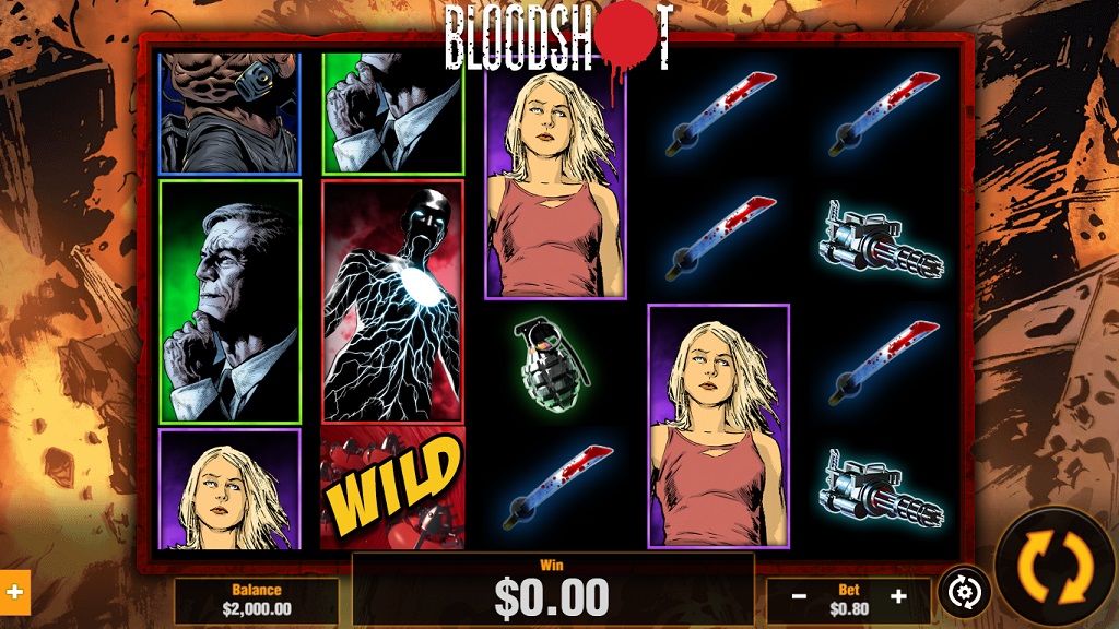 Screenshot of Bloodshot slot from Pariplay