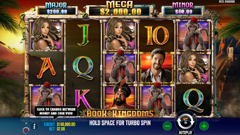 Screenshot of Book of Kingdoms slot from Pragmatic Play