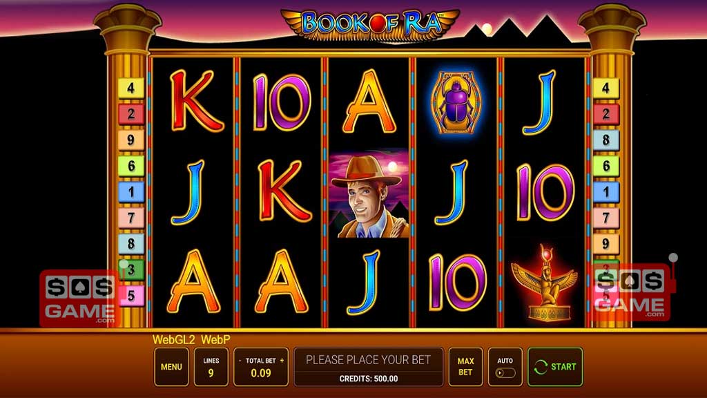 Screenshot of Book of Ra Magic slot from Green Tube