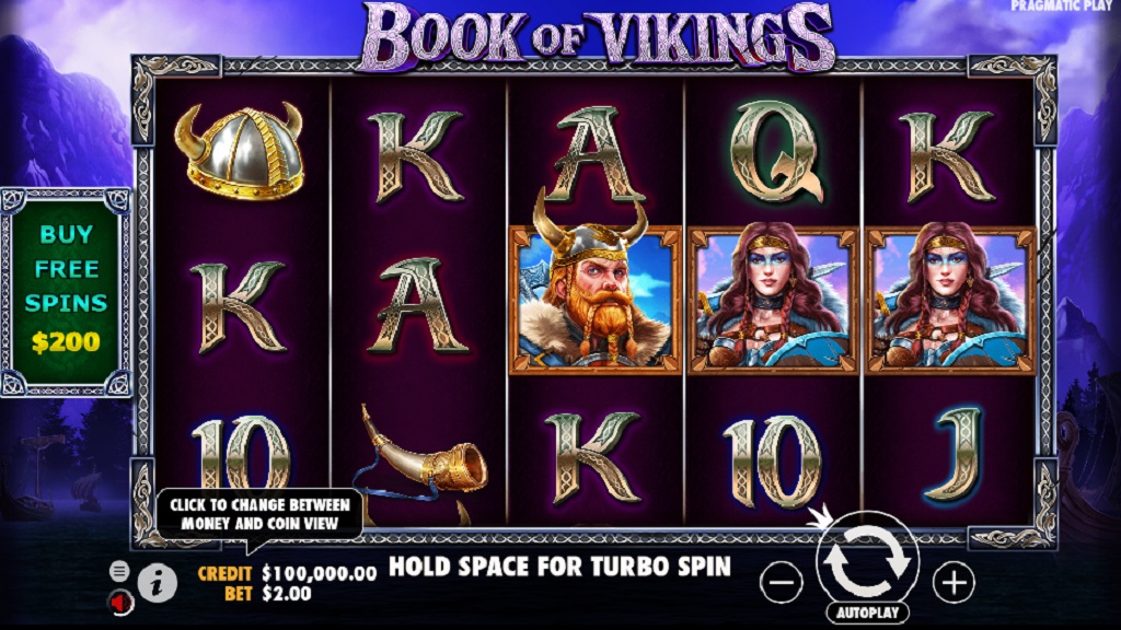 Screenshot of Book of Vikings slot from Pragmatic Play