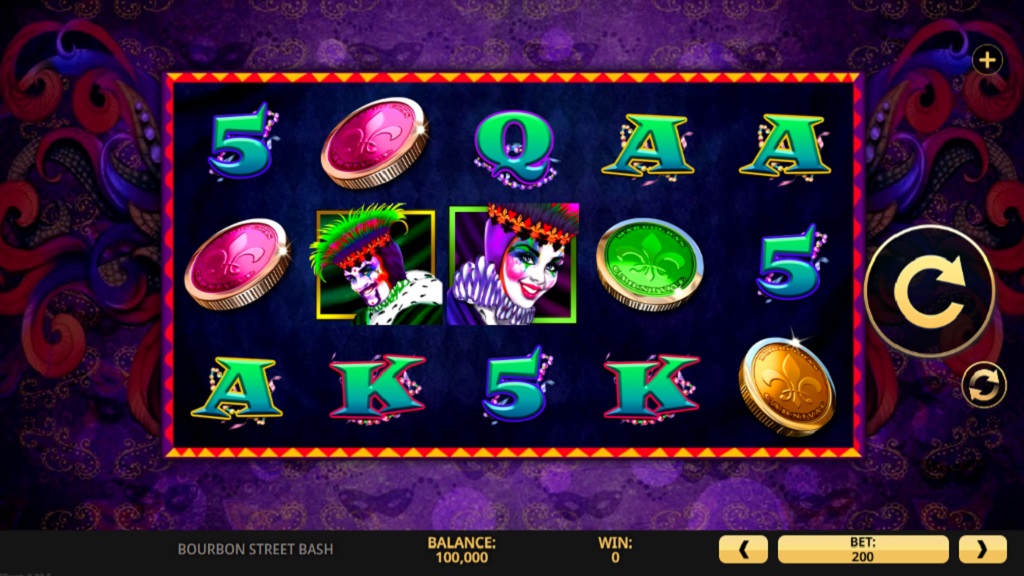 Screenshot of Bourbon Street Bach slot from High 5