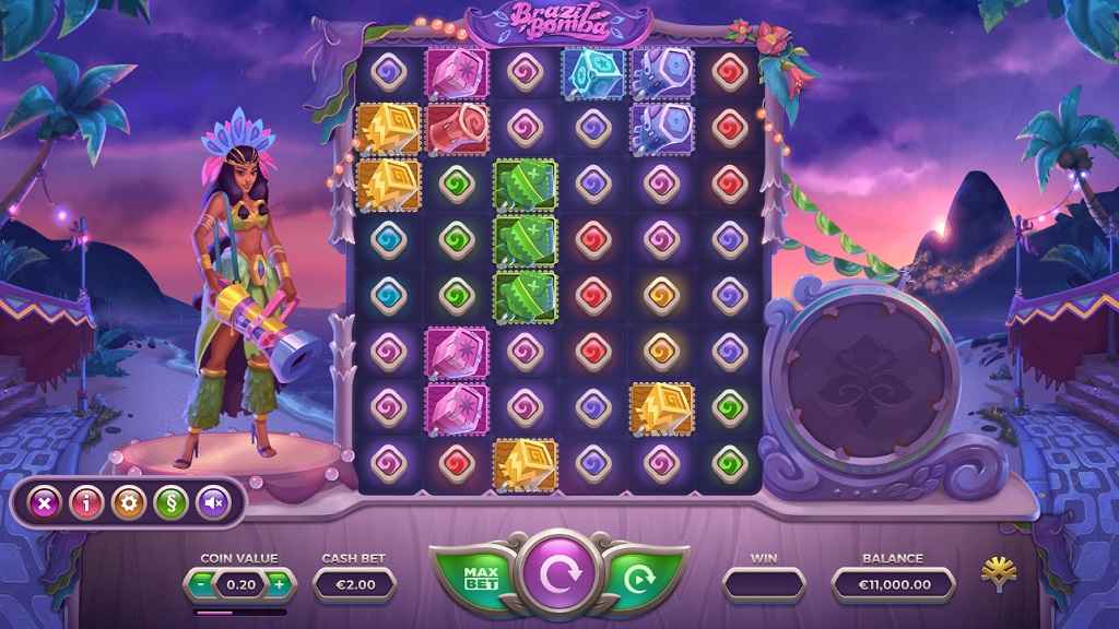 Screenshot of Brazil Bomba slot from Yggdrasil Gaming