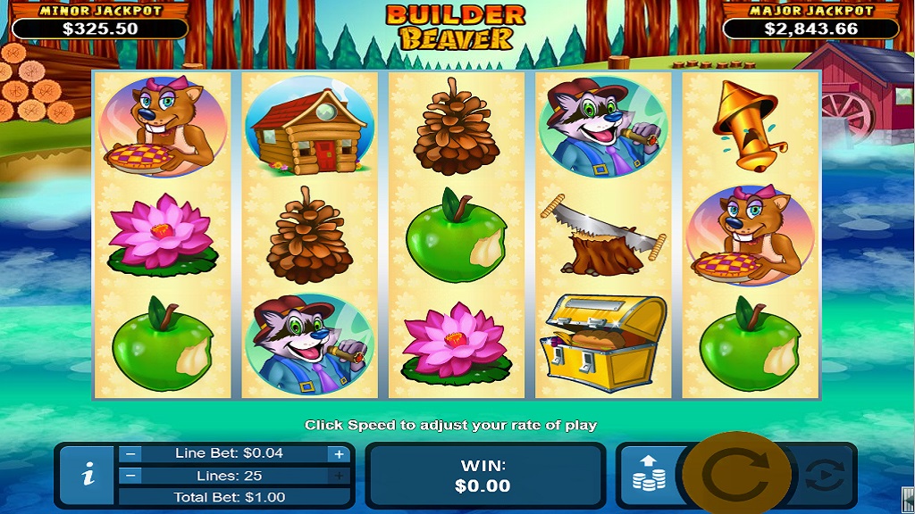 Screenshot of Builder Beaver slot from Real Time Gaming