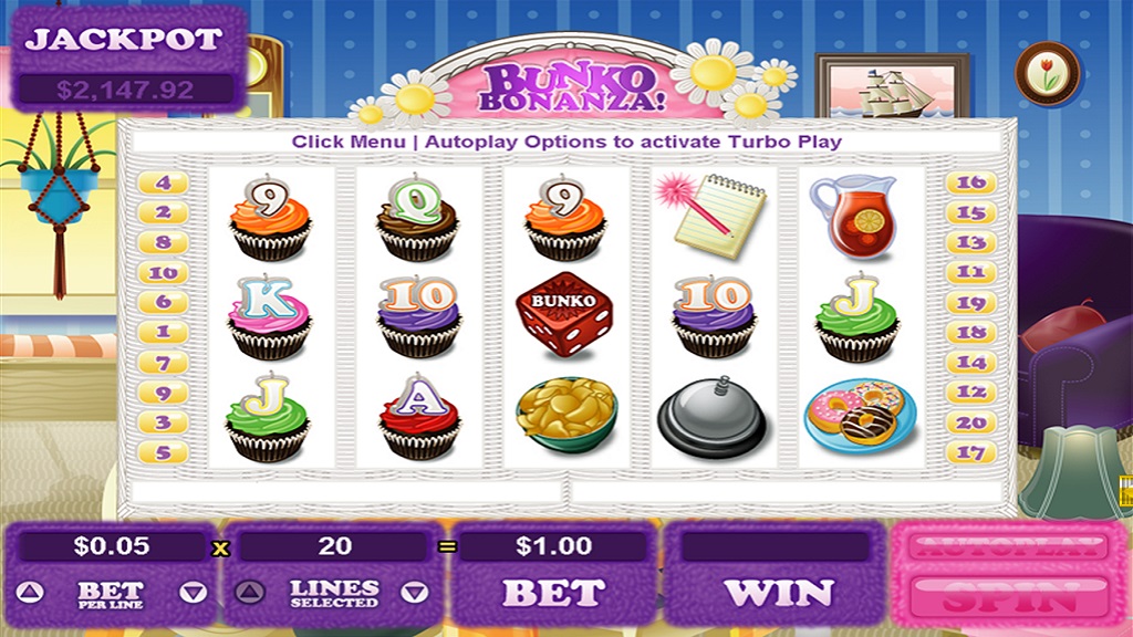 Screenshot of Bunko Bonanza slot from Real Time Gaming