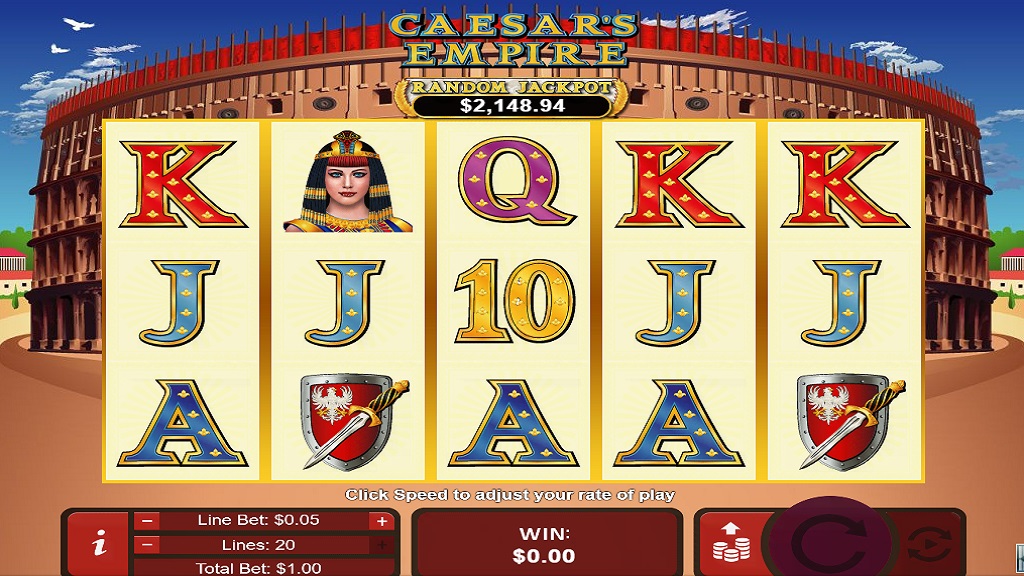 Screenshot of Caesar's Empire slot from Real Time Gaming