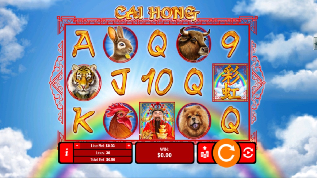 Screenshot of Cai Hong slot from Real Time Gaming