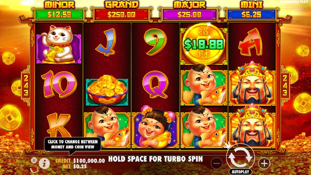 Screenshot of Caishen’s Cash slot from Pragmatic Play