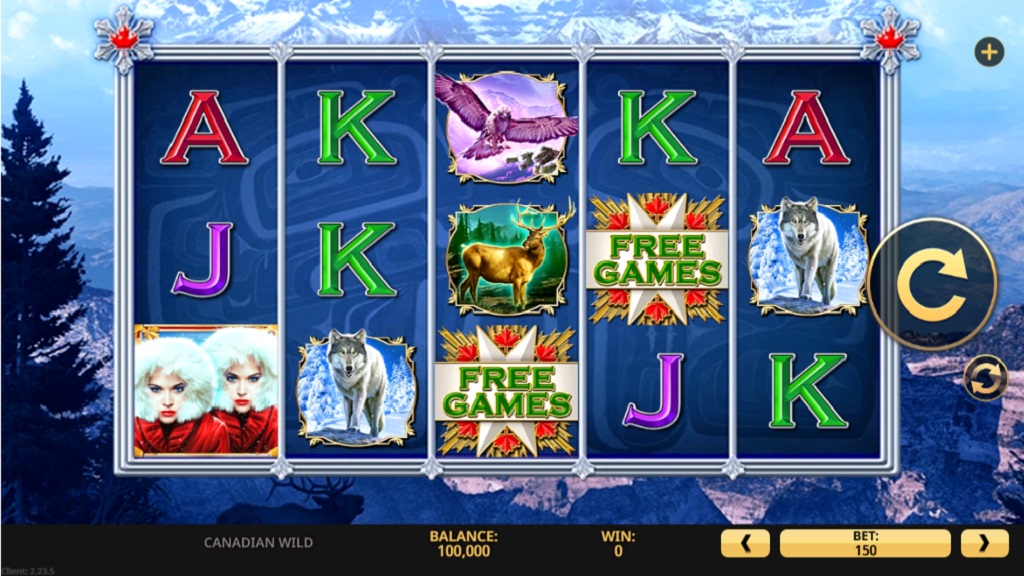 Screenshot of Canadian Wild slot from High 5