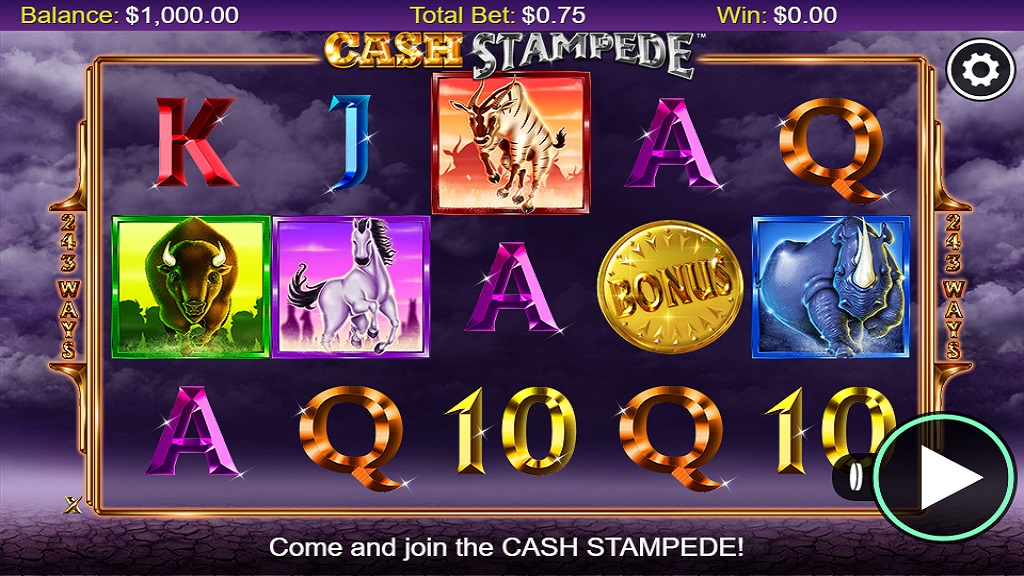 Screenshot of Cash Stampede slot from NextGen Gaming