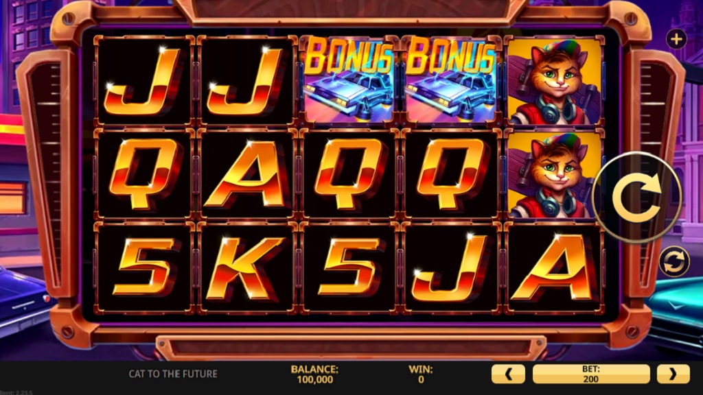 Screenshot of Cat to the Future slot from High 5