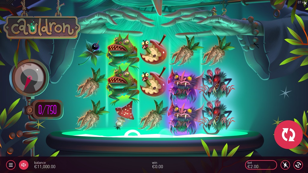 Screenshot of Cauldron slot from Yggdrasil Gaming