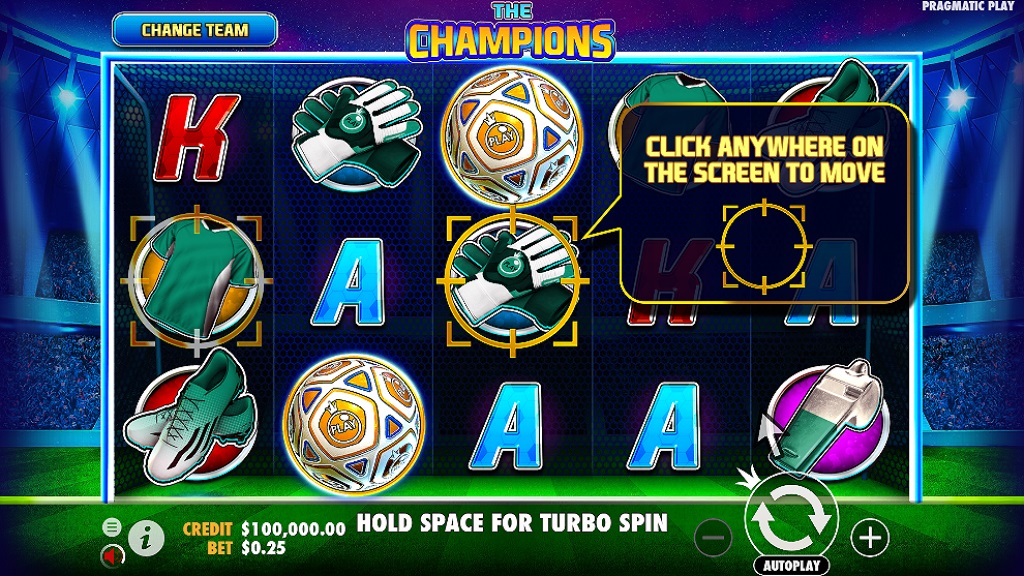Screenshot of The Champions slot from Pragmatic Play