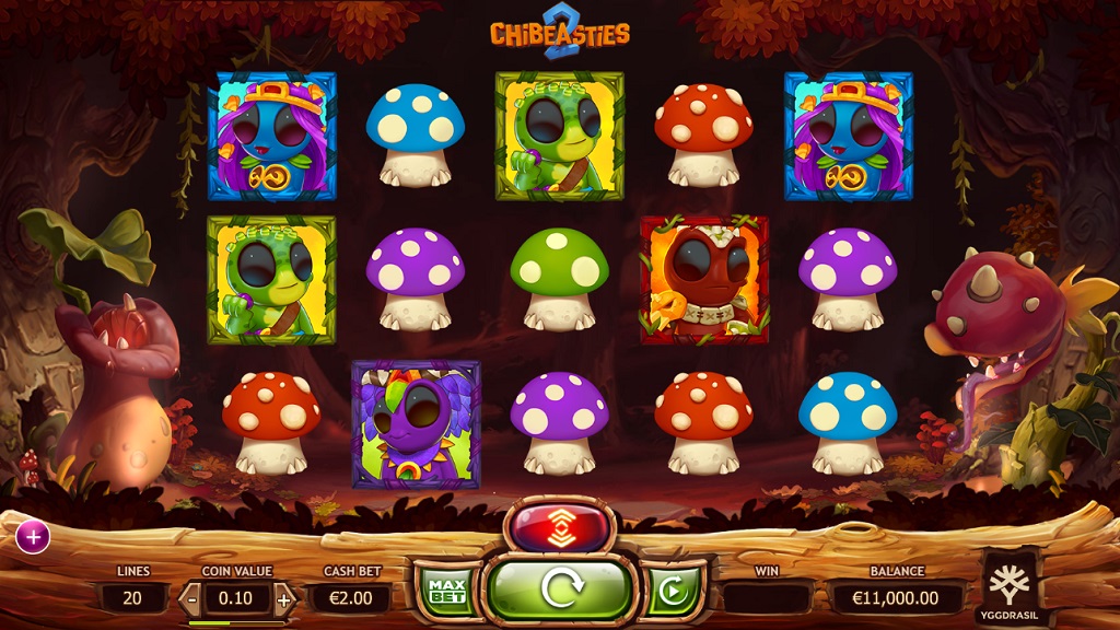 Screenshot of Chibeasties 2 slot from Yggdrasil Gaming