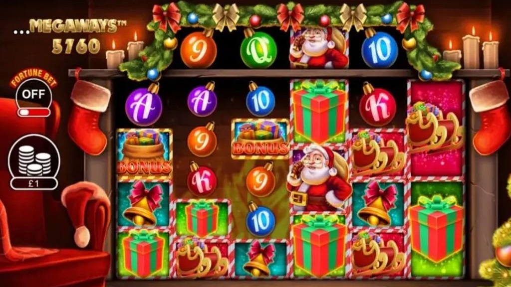 Screenshot of Christmas Megaways slot from IronDog