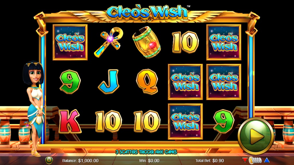 Screenshot of Cleo’s Wish slot from NextGen Gaming