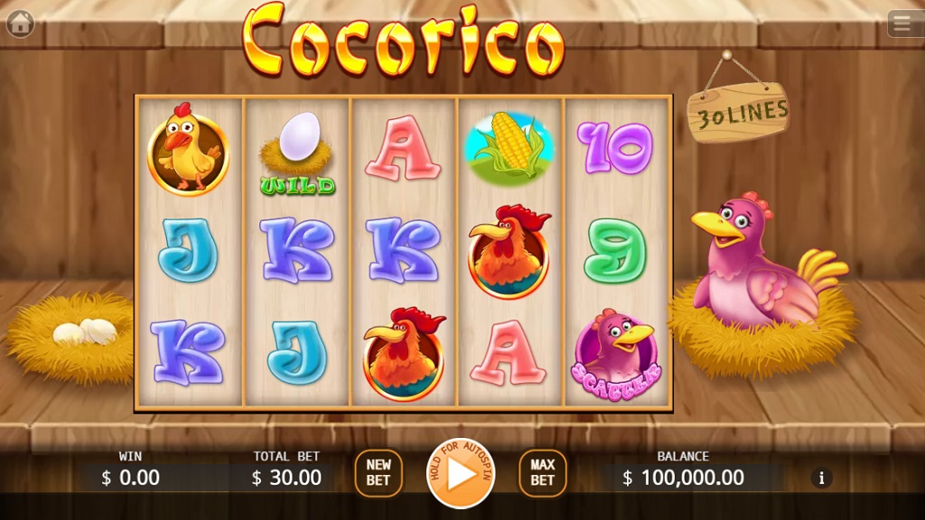 Screenshot of Cocorico slot from Ka Gaming