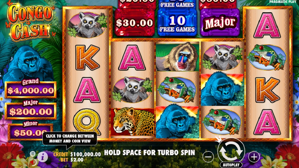 Screenshot of Congo Cash slot from Pragmatic Play