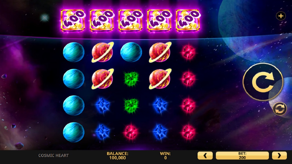 Screenshot of Cosmic Heart slot from High 5