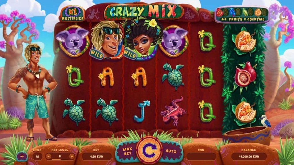 Screenshot of Crazy Mix slot from Yggdrasil Gaming