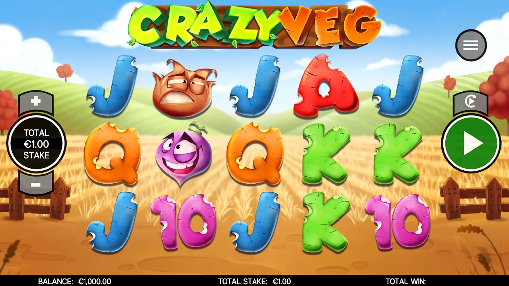 Screenshot of Crazy Veg slot from Core Gaming