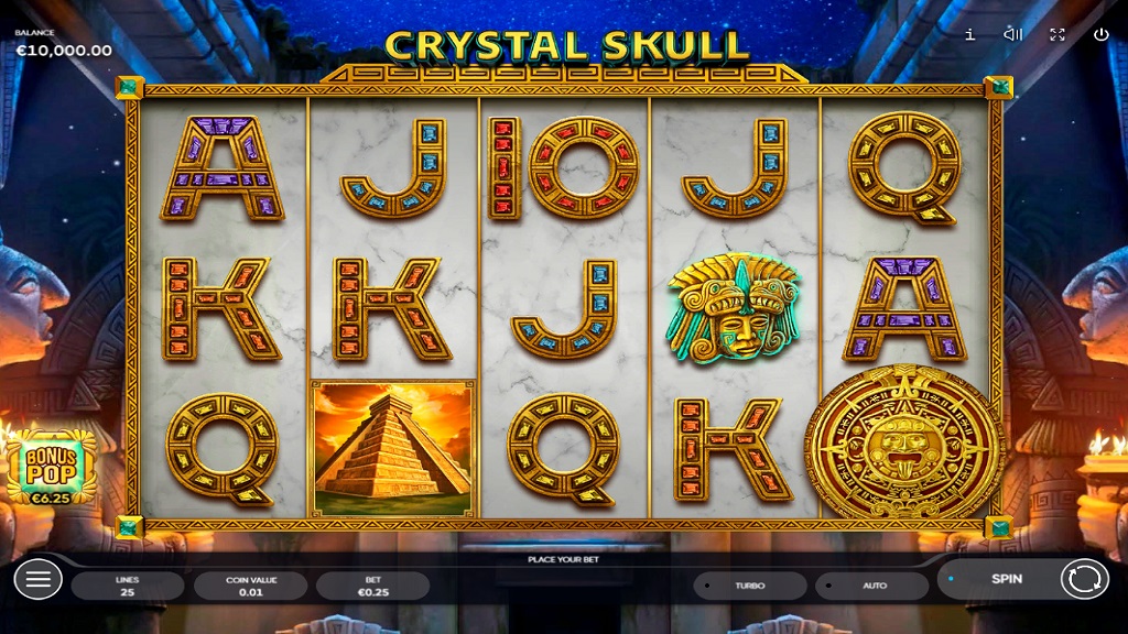 Screenshot of Crystal Skull slot from Endorphina