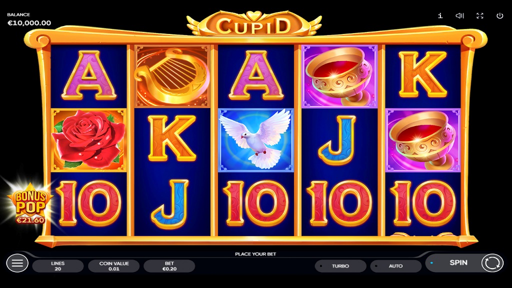 Screenshot of Cupid slot from Endorphina