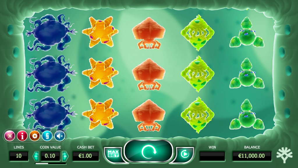 Screenshot of Cyrus the Virus slot from Yggdrasil Gaming