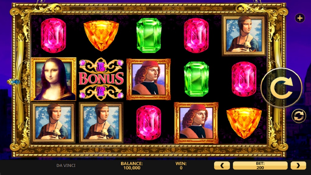 Screenshot of Da Vinci slot from High 5