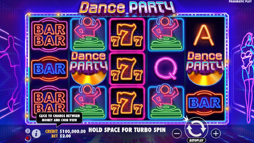 Screenshot of Dance Party slot from Pragmatic Play